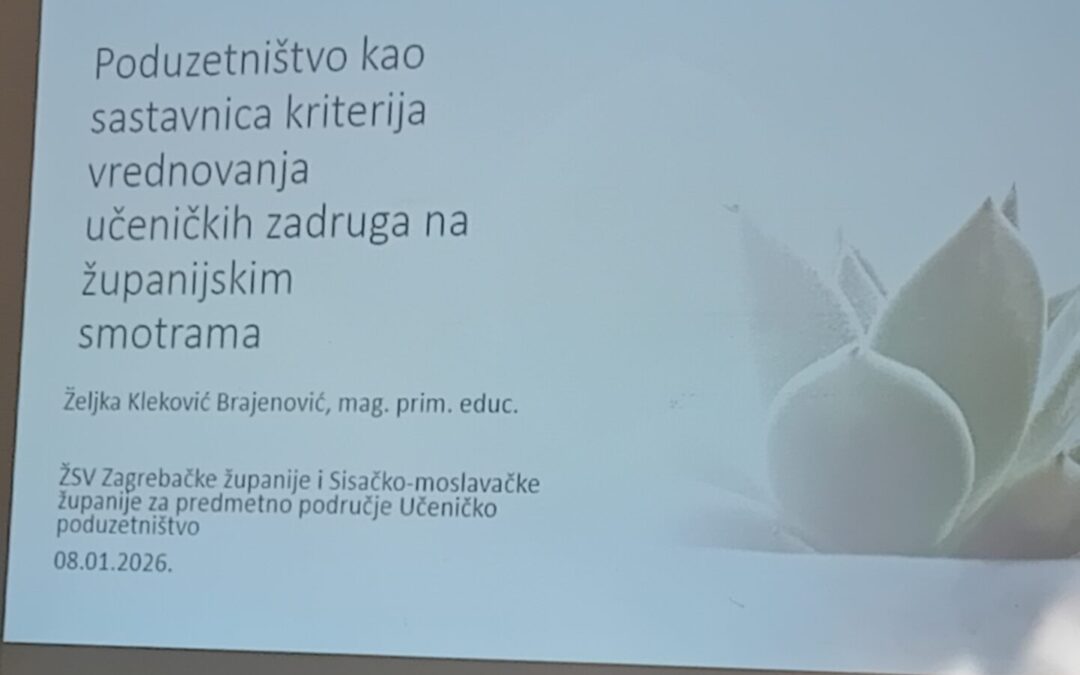Stručno usavršavanje voditelja učeničkih zadruga Zagrebačke županije